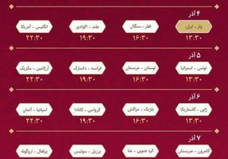 برنامه کامل مرحله گروهی جام جهانی قطر